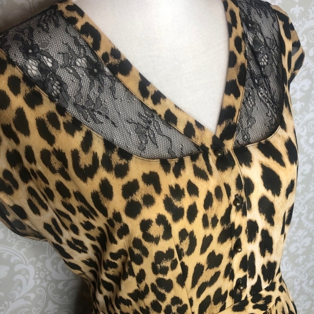 Leopard lace pin-up dress!!